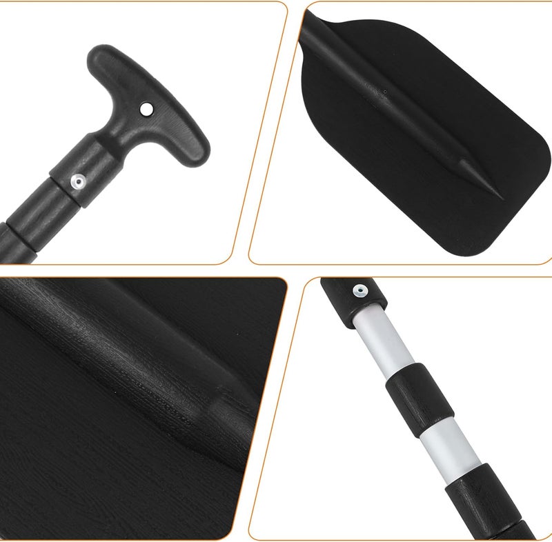 DEDU Boat Paddle Telescoping 2 Pack, Boat Oars Collapsible Emergency Paddle 21"-43" Adjustable, Telescoping Canoe Paddle Aluminum Shaft Anti Slip for Kids and Adults - Image 5
